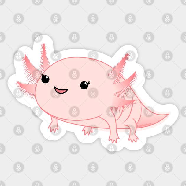 Axolotl baby kawaii Sticker by Pendientera